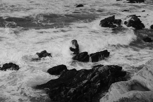 Darmowe zdjęcie z galerii z czarno-biały, erozji, fale