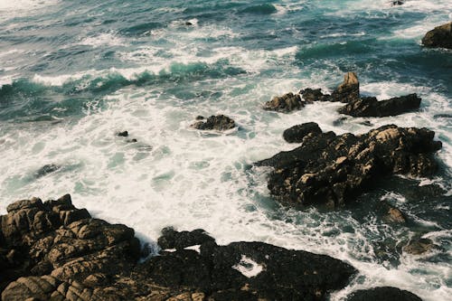 Foto stok gratis alam, batu, gelombang