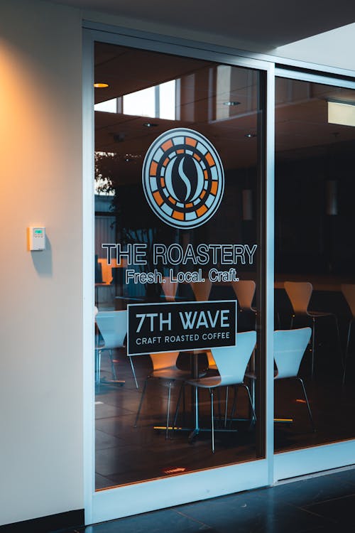 Windows of The Roastery Cafe