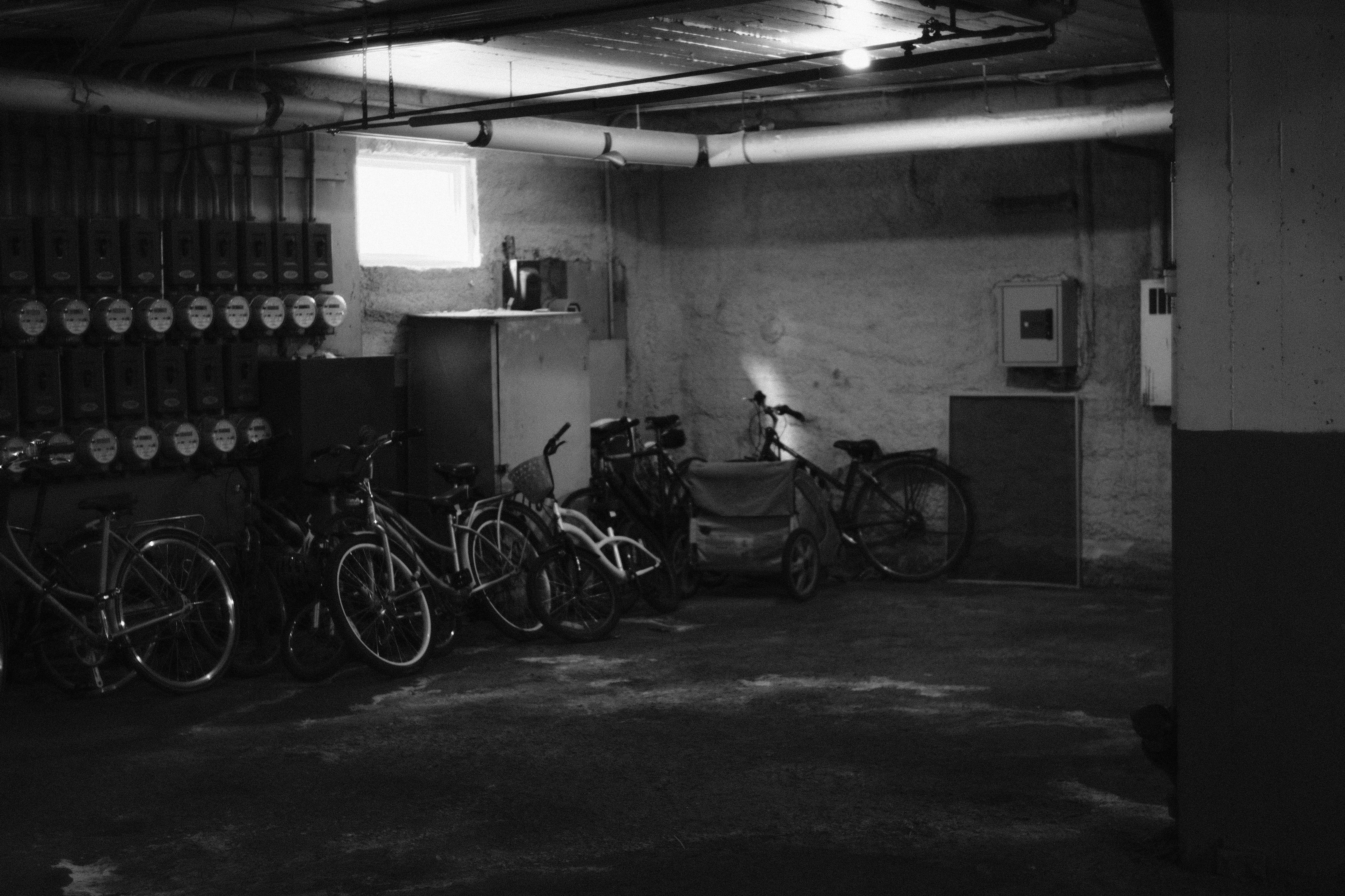 Bicycles in the Basement Free Stock Photo