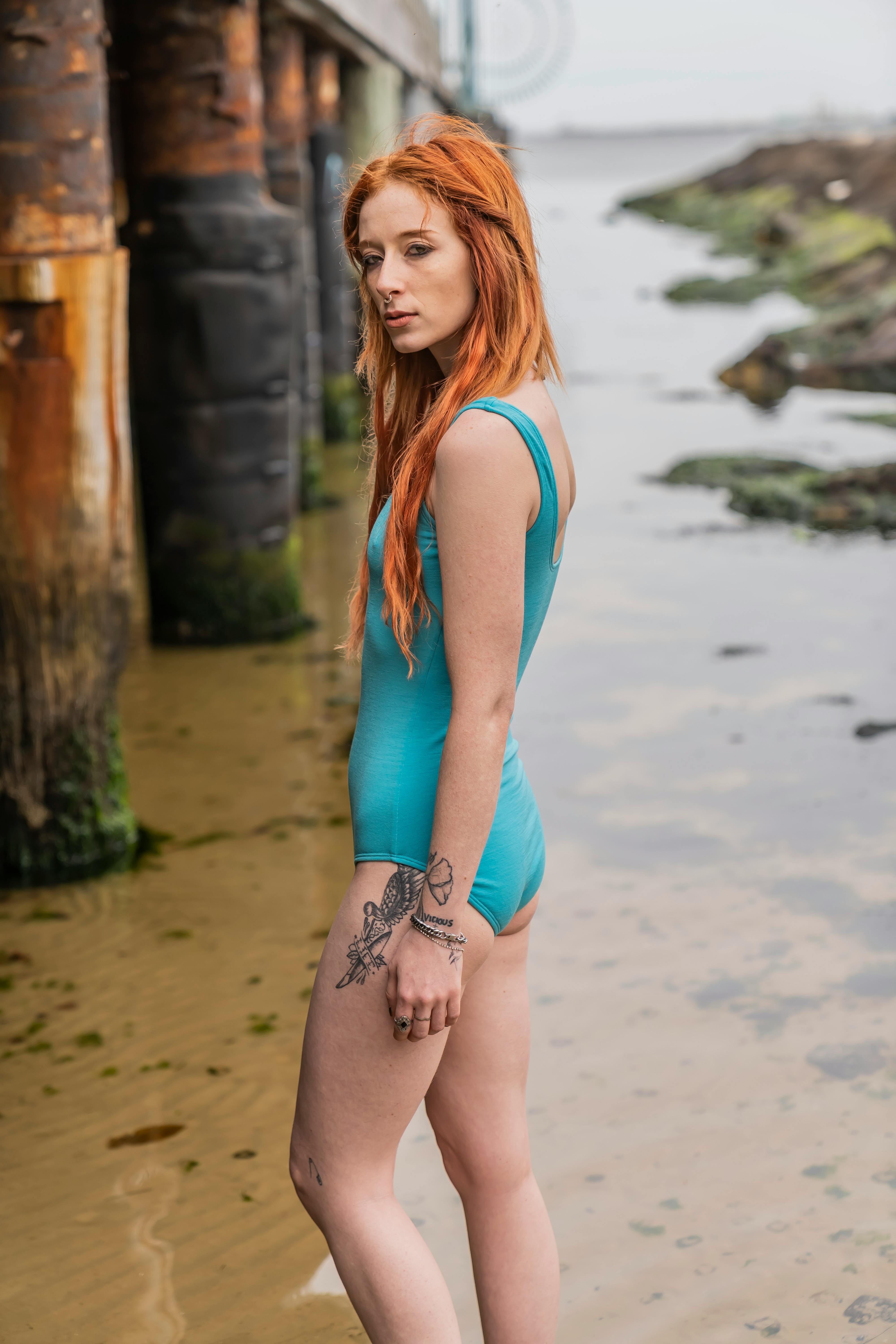 Redhead Woman in Swimsuit Free Stock Photo