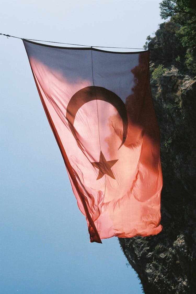 Waving Turkey Flag