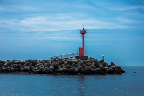 Lighthouse on Sea Harbor 