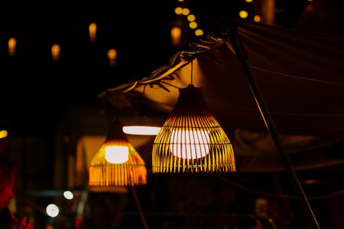 랜턴, 밤, 불빛의 무료 스톡 사진
