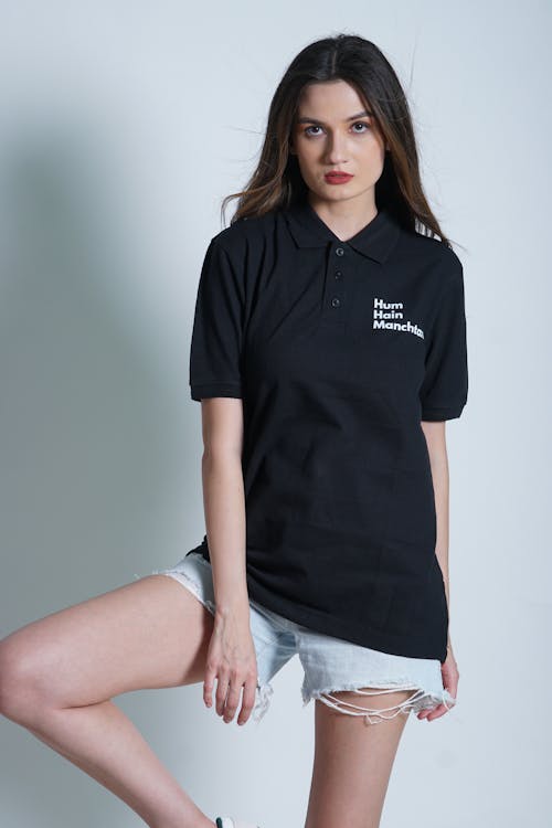 Model in Polo Shirt