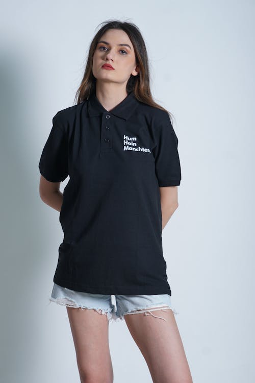 Young Woman in Polo Shirt
