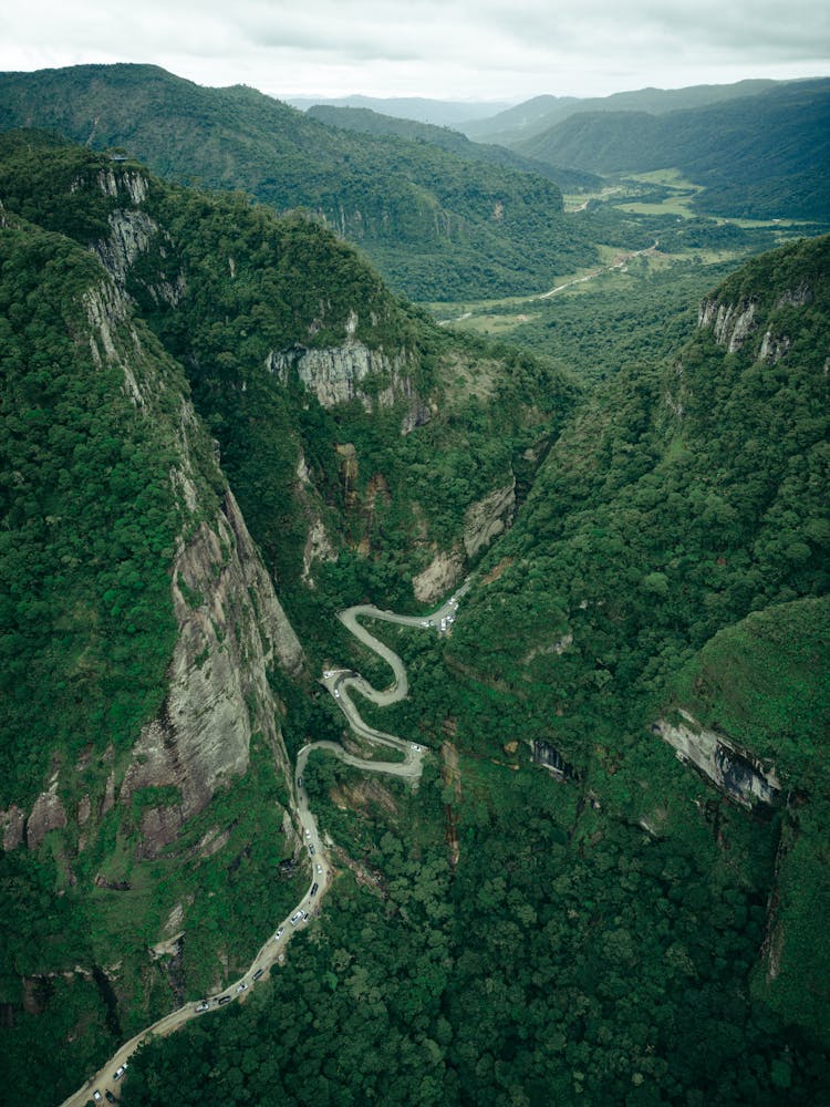 Aerial View Of Serra Do Corvo Branco In Brazil 