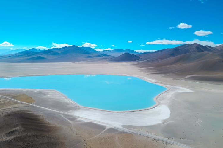 Lake On Atacama Desert In Chile