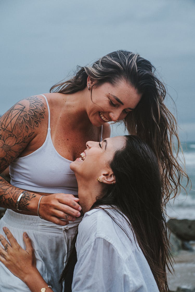 Happy Couple On Beach