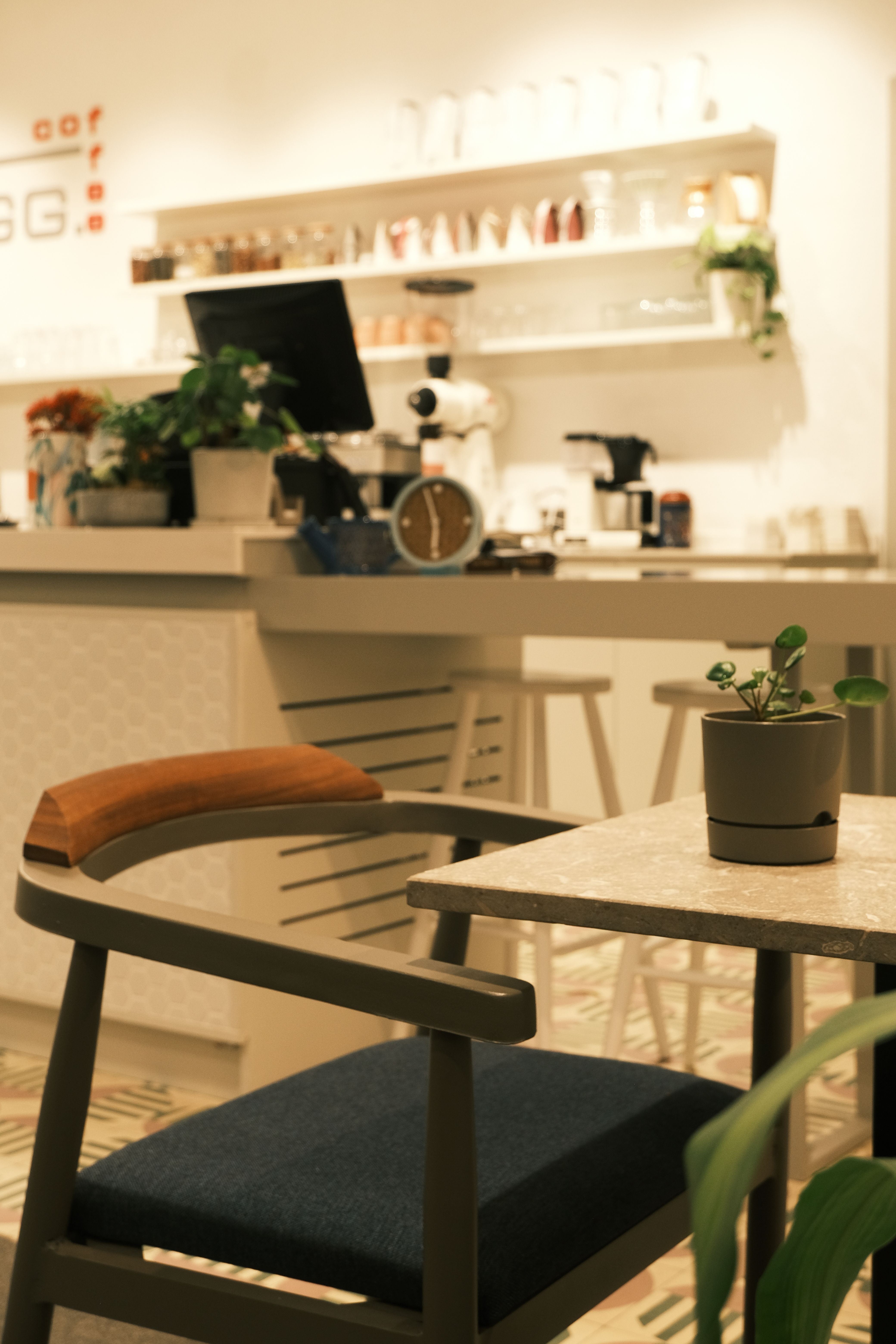 Decorated with Potted Plant Table in a Cafe · Free Stock Photo