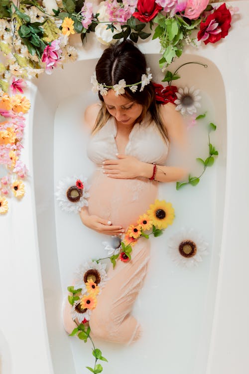 คลังภาพถ่ายฟรี ของ การตั้งครรภ์, ดอกไม้, ตั้งครรภ์