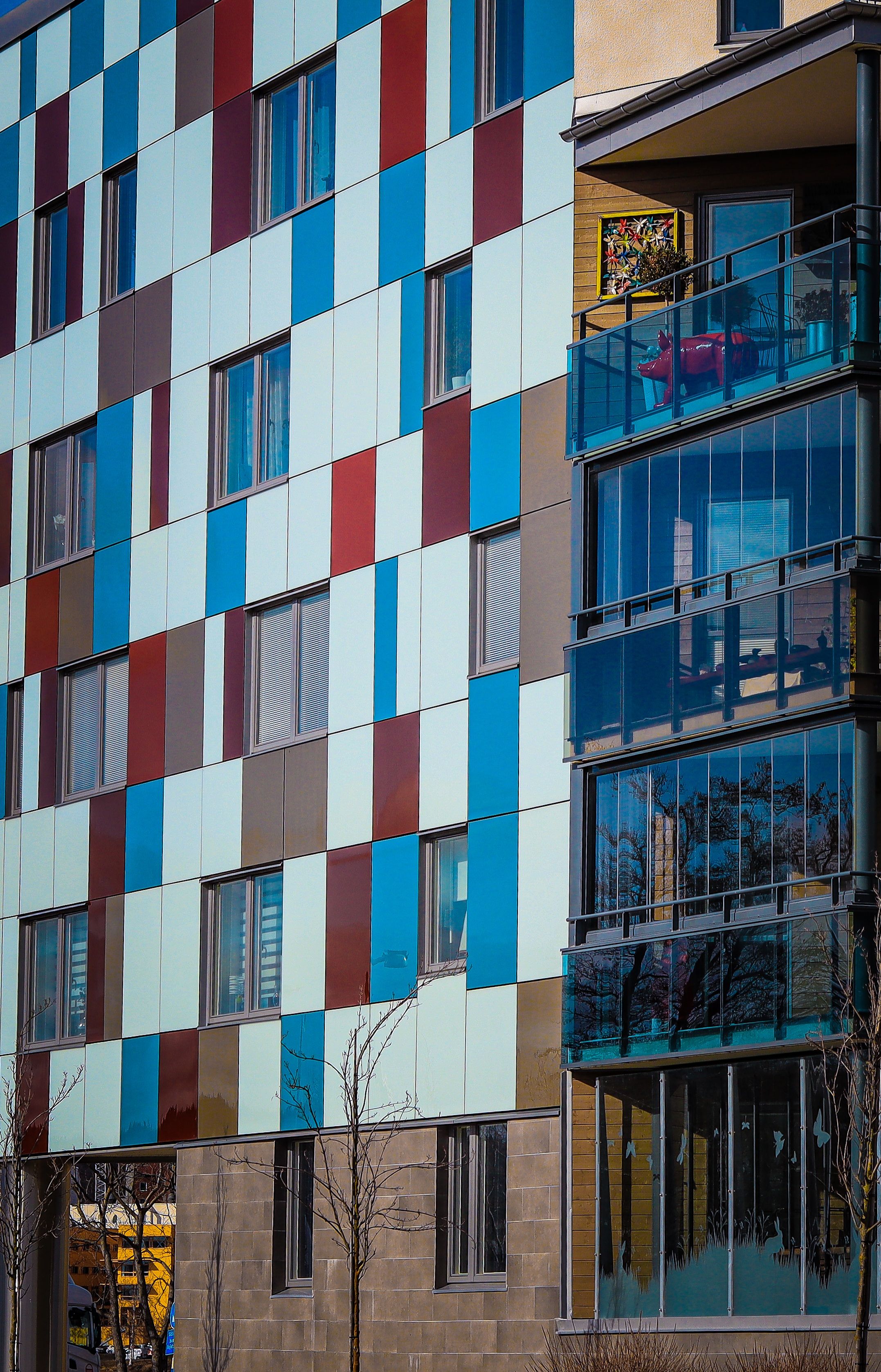 Colorful Facade of a City Building · Free Stock Photo