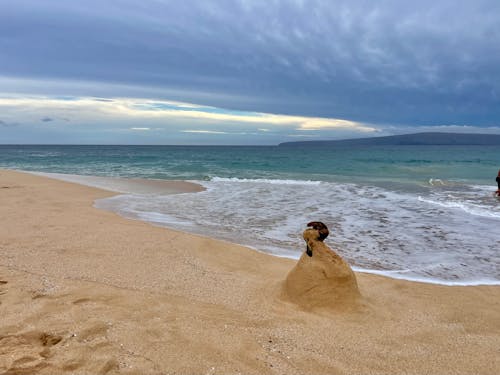 Sand Structure Formed on the Beach 