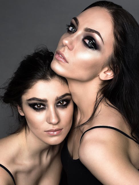 Women With Make-up Posing for Photo