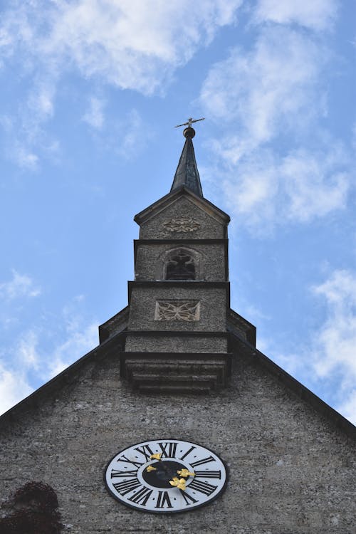 Low Angle of a Church Tower 