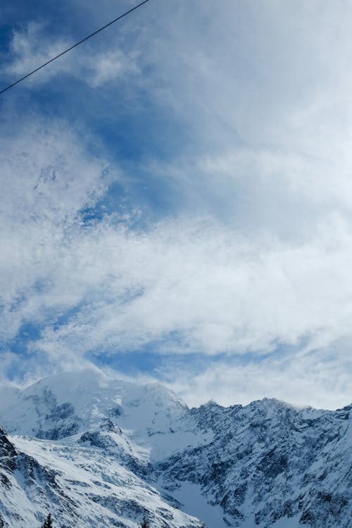 Clouds over Mountains in Winter
