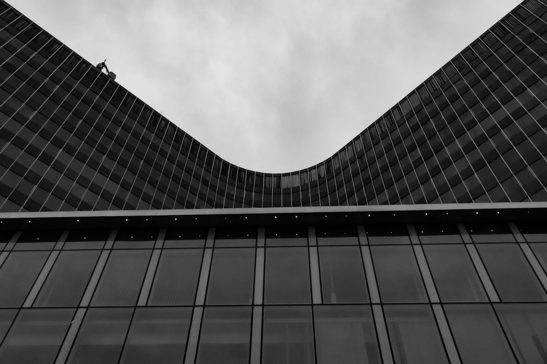 Office Building in Black and White