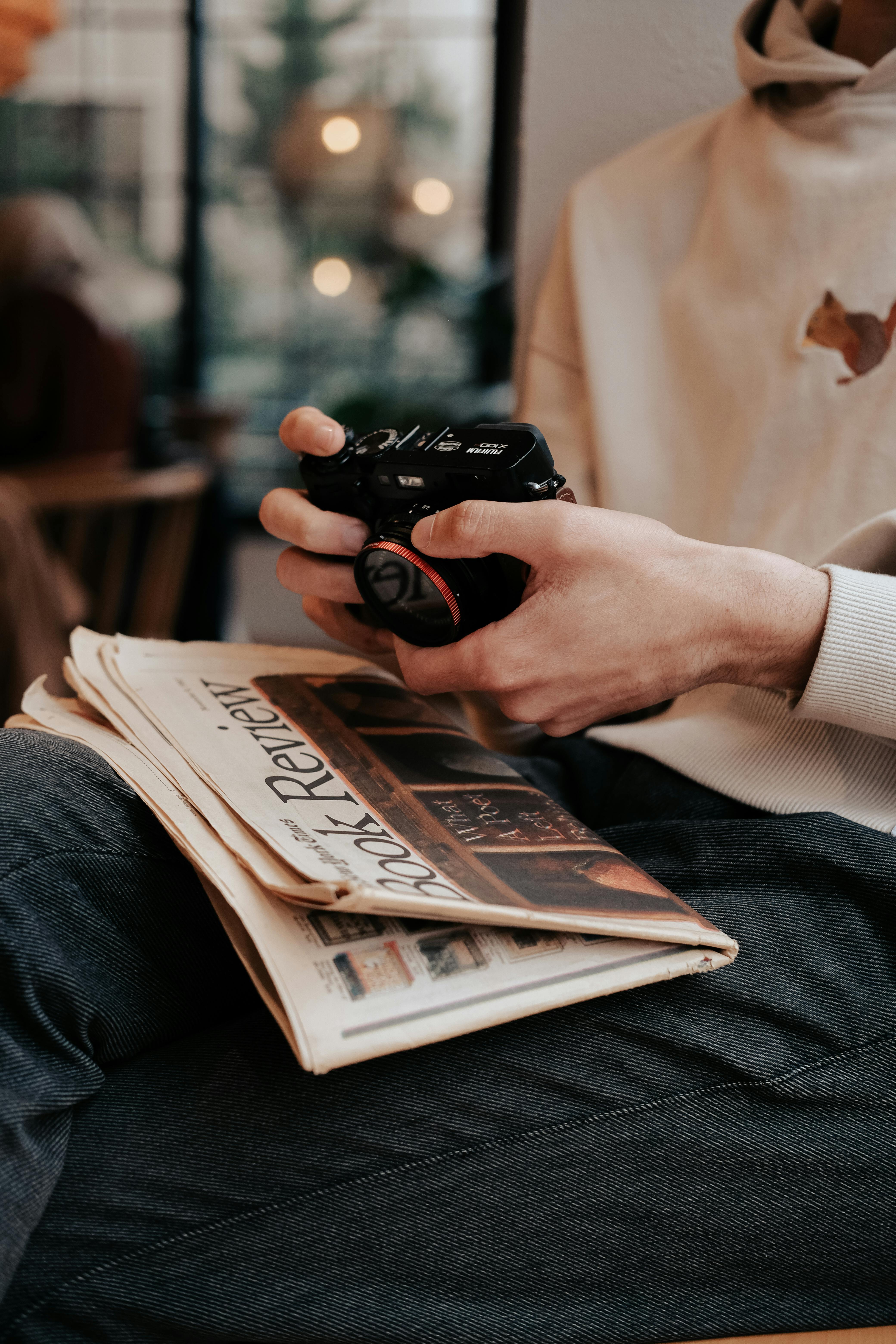 man holding a camera