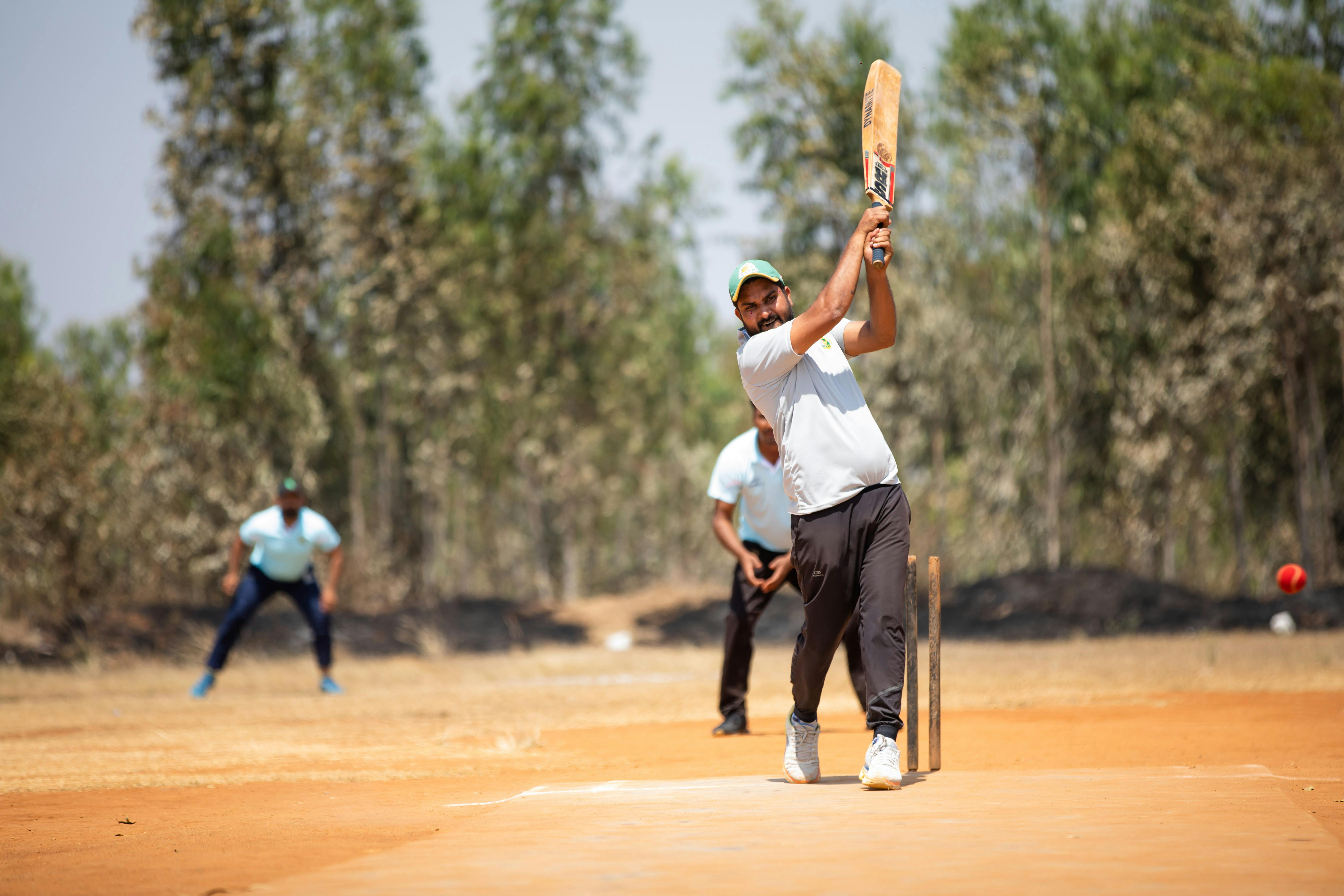 Man in Cricket Game