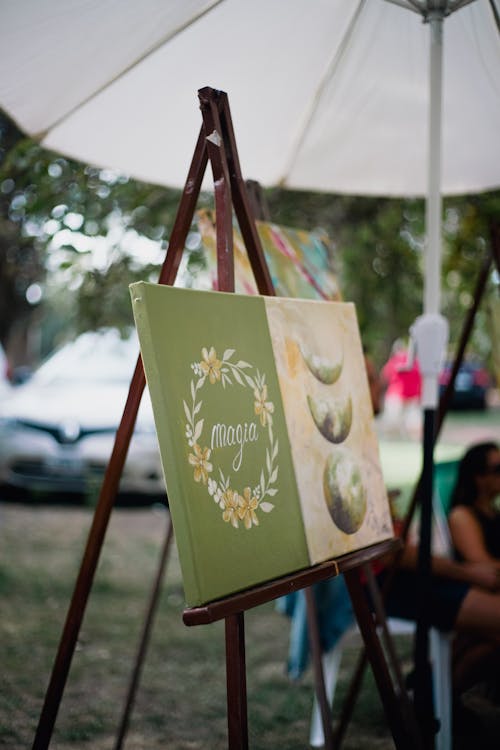 Exhibition Banner on an Easel