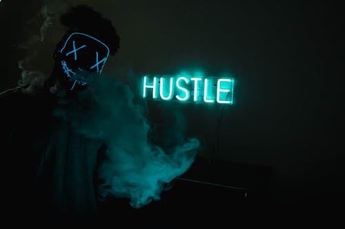 Free вывески Hustle Led Stock Photo