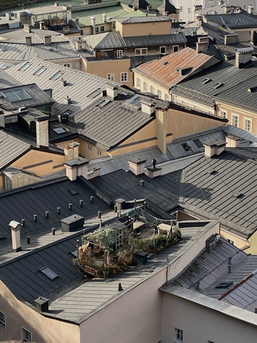 Gratis stockfoto met daken, dronefoto, gebouwen