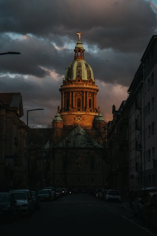 View of a Cathedral at Dusk 