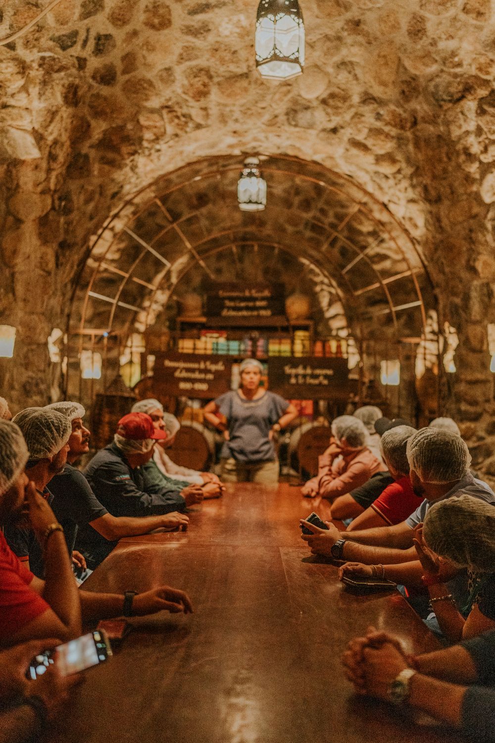 Winery guests gathered for a tasting-room program