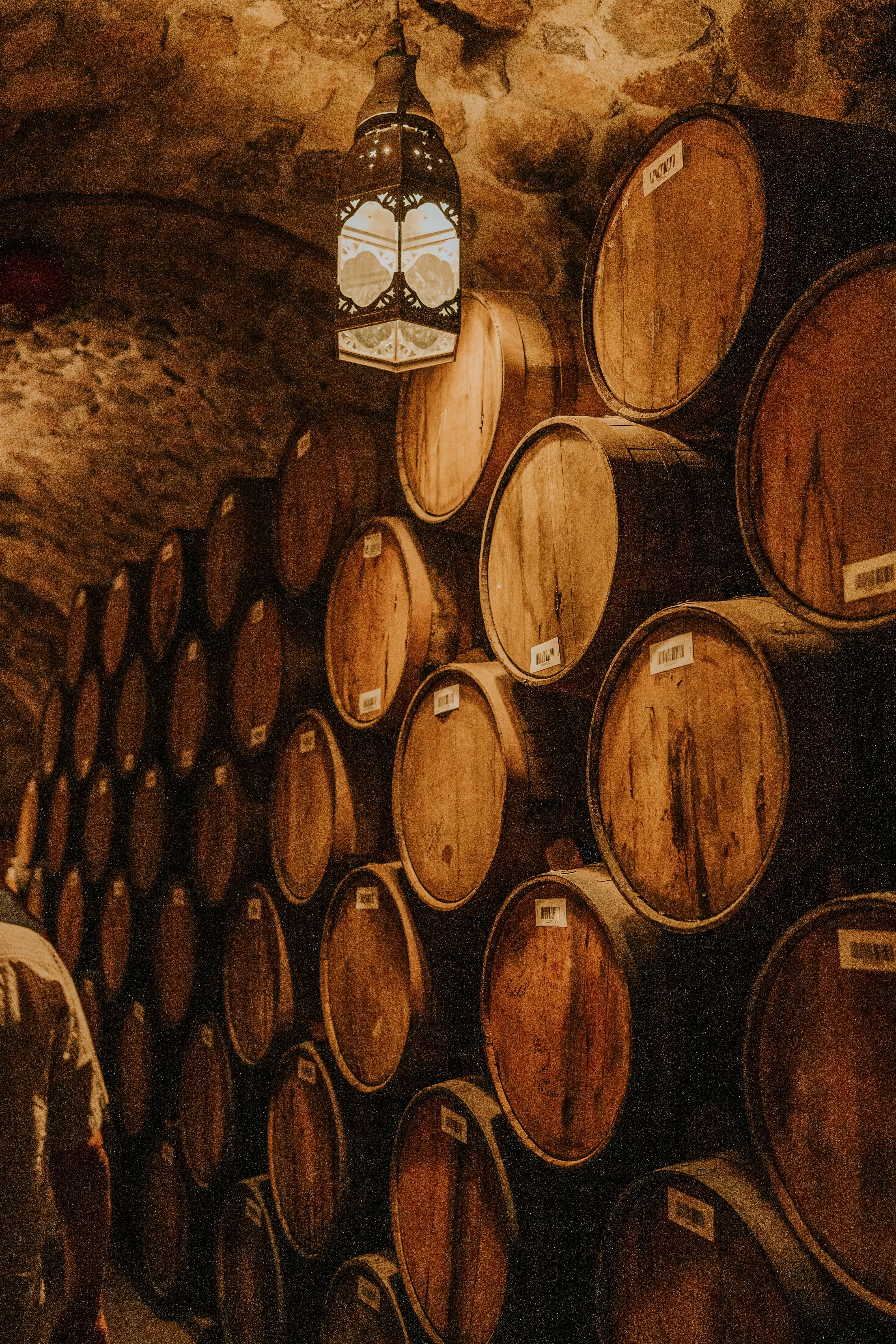 Luxury wine cellar architectural details