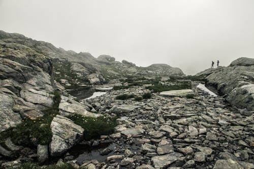 People Standing on Rock Formation