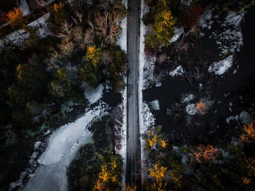 Aerial Shot Of Road