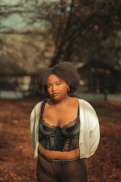 Woman with Curly Hair