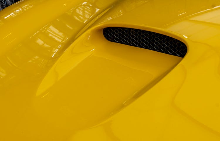 Close Up Of Yellow Car