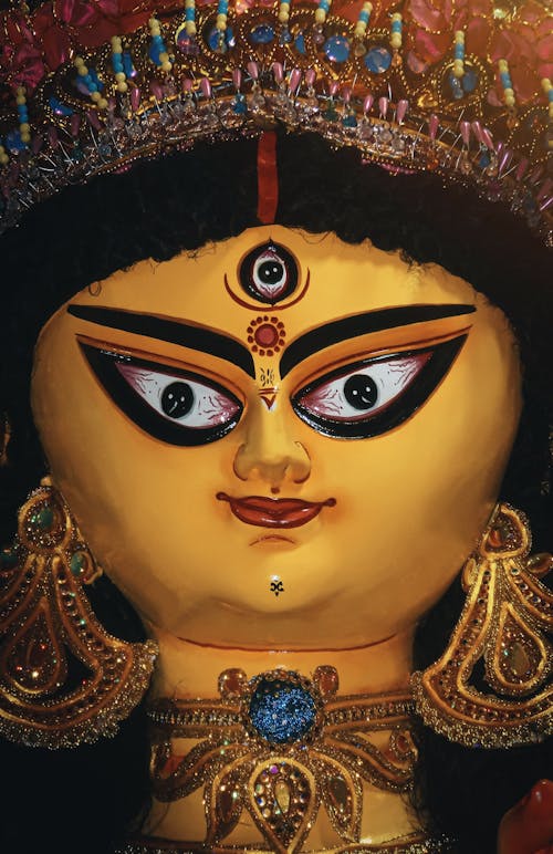 Close-up of a Hindu Deity 