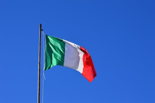 Flag of Italy on Wind