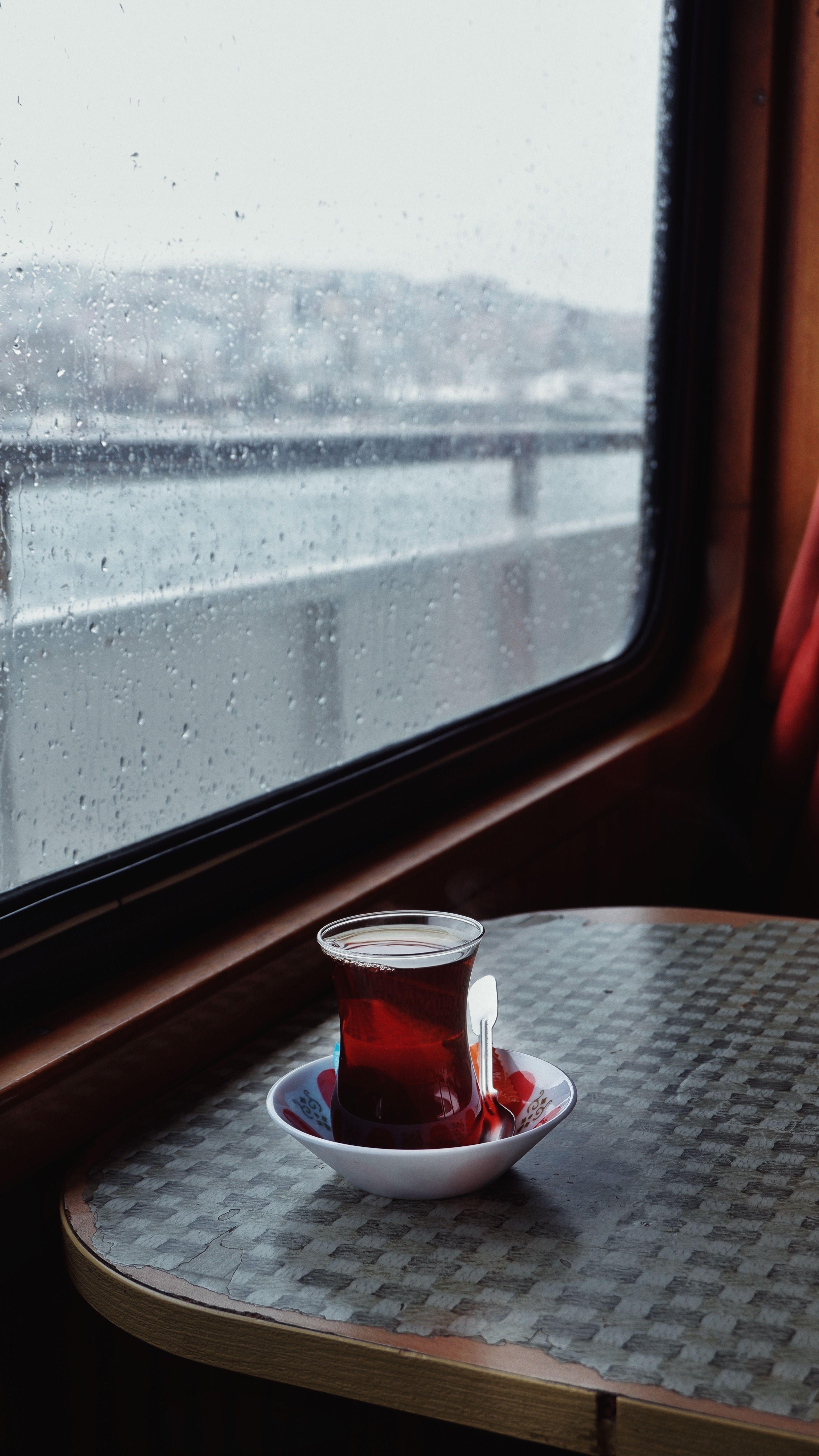 Turkish Tea near Window in Rain · Free Stock Photo