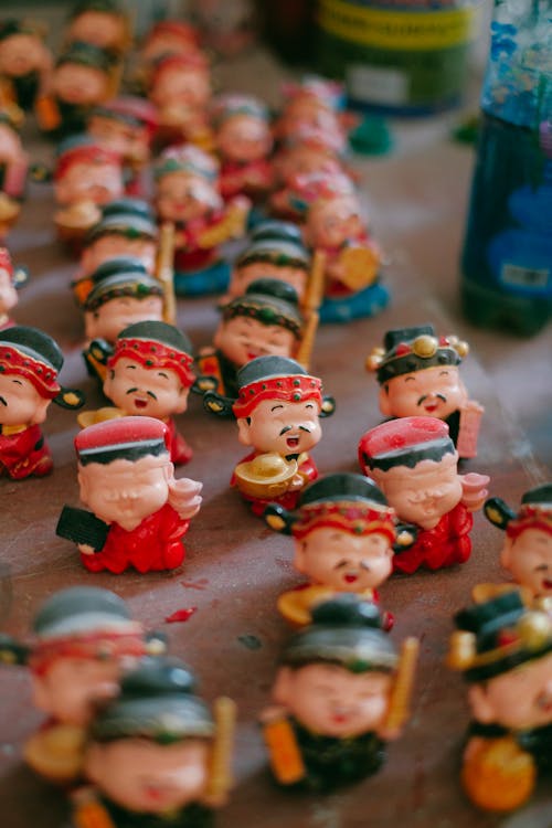Close up of Colorful Dolls