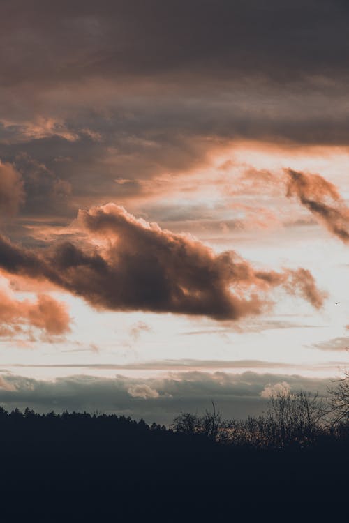 cloudscape, シルエット, ドラマチックな空の無料の写真素材