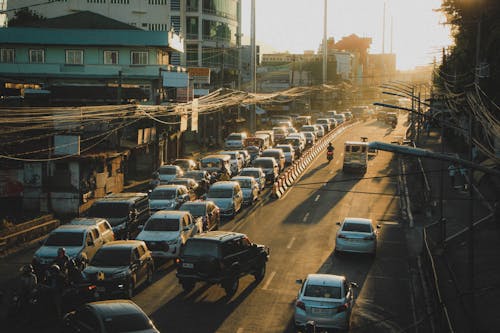 Imagine de stoc gratuită din autoturisme, clădiri, lumina soarelui