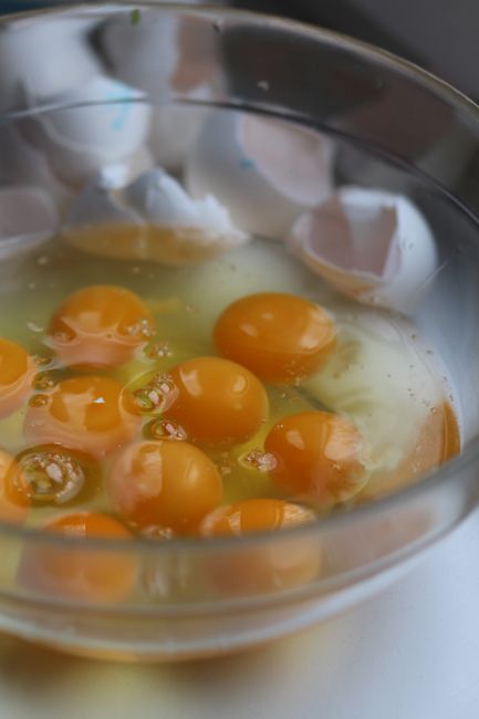 eggs in cold water bowl