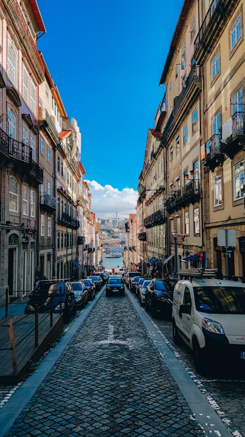 Narrow Street in Porto in Portugal