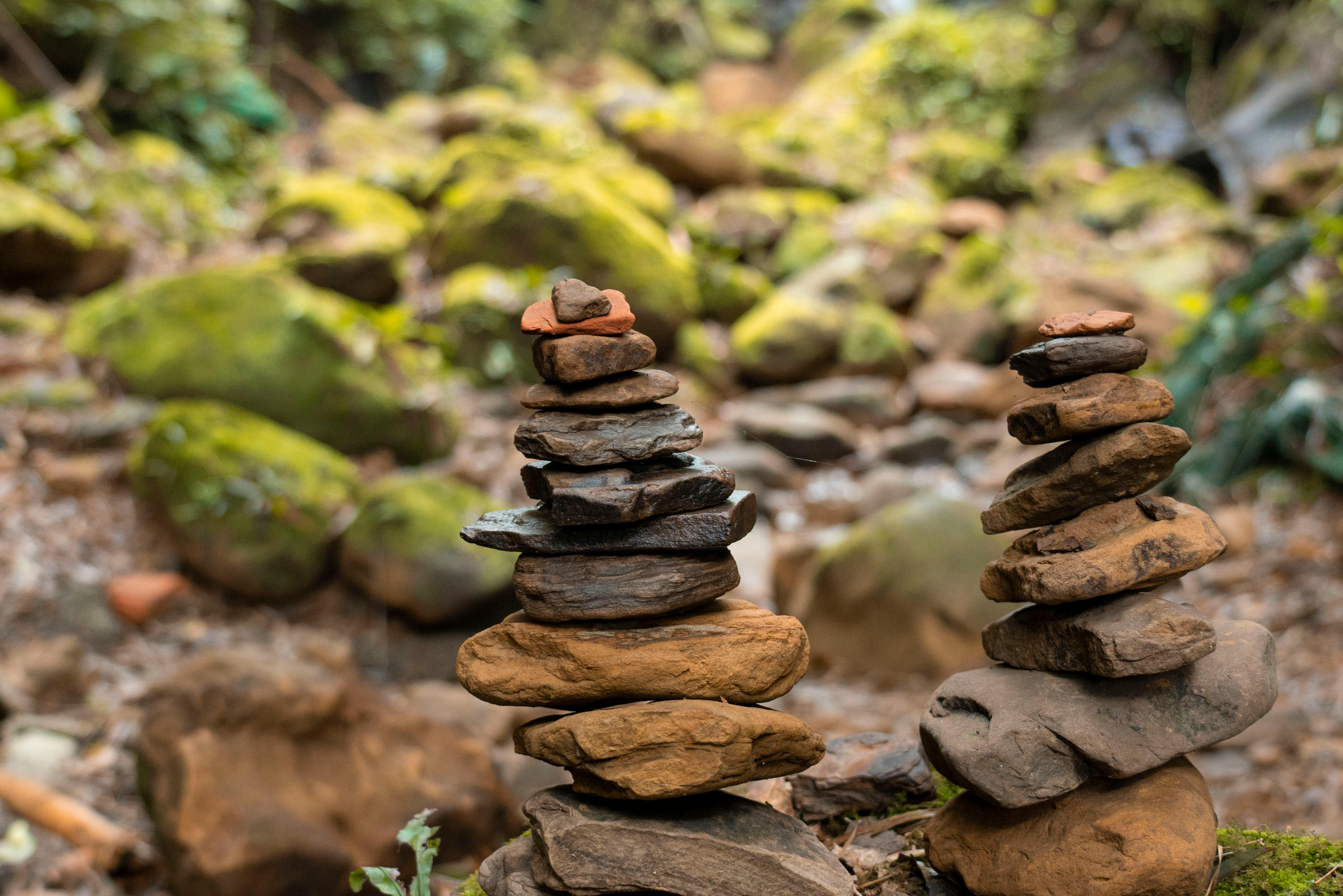 Close-up of a Stack of Flat Rocks · Free Stock Photo