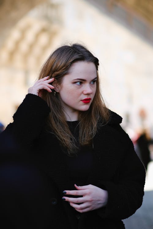 Portrait of Woman in Black Clothes