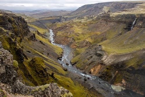 Scenic Icelandic Landscape with a River