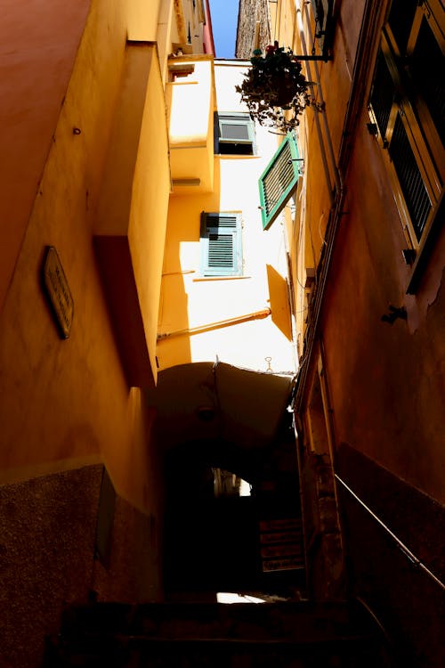 Photo of a Narrow Alley in an Old Town