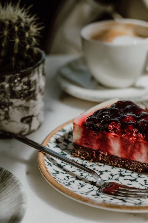 Free Cake on a Plate  Stock Photo
