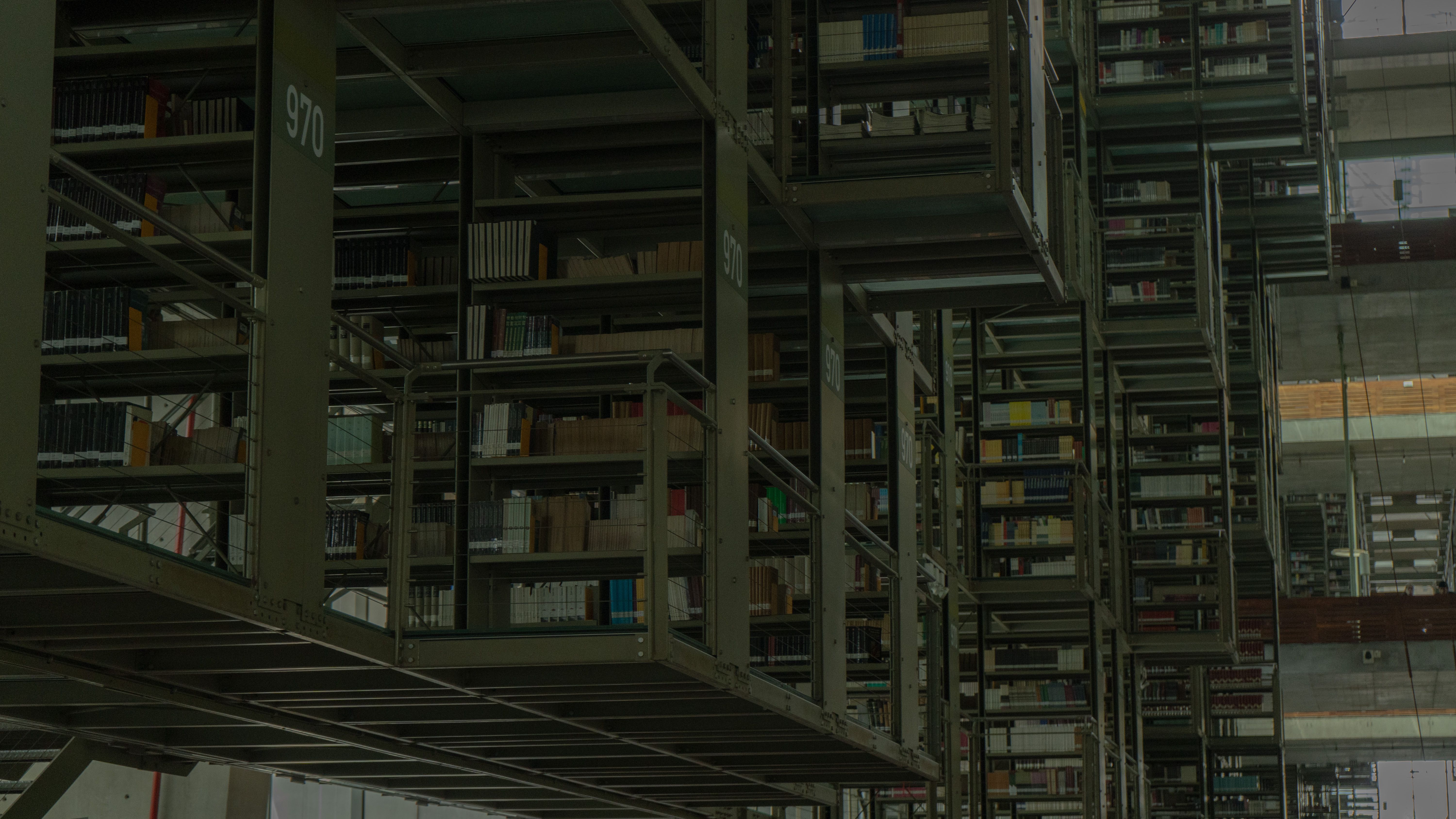 A futuristic digital library or a GitHub repository with multiple contributors