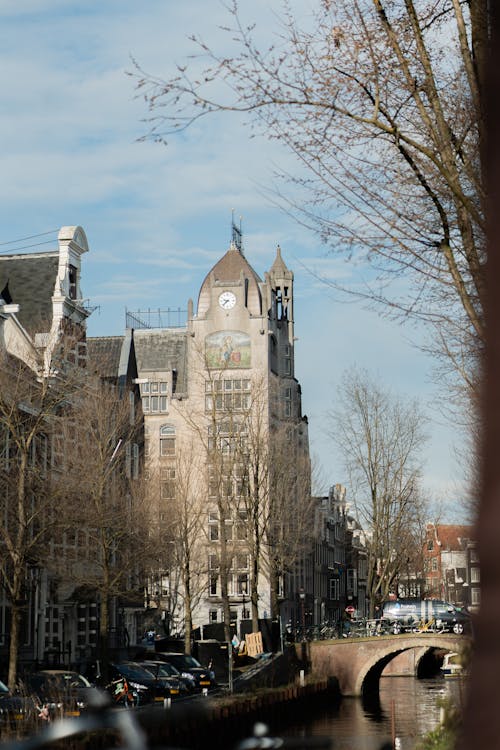 Darmowe zdjęcie z galerii z amsterdam, budynki, drzewa