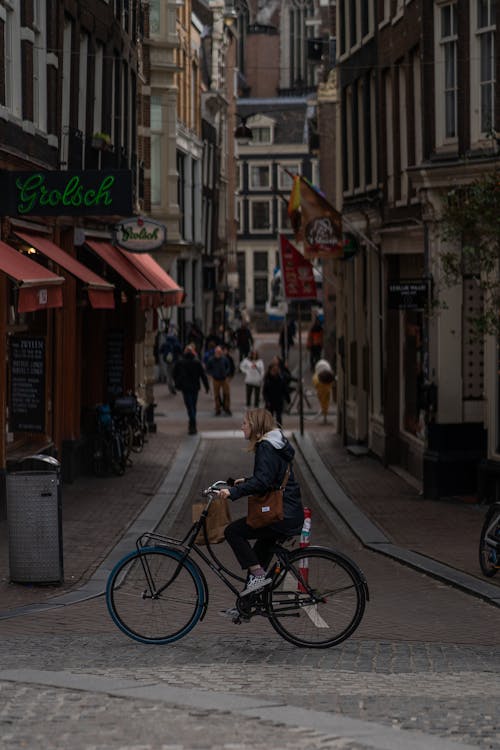 Immagine gratuita di amsterdam, bicicletta, ciclista