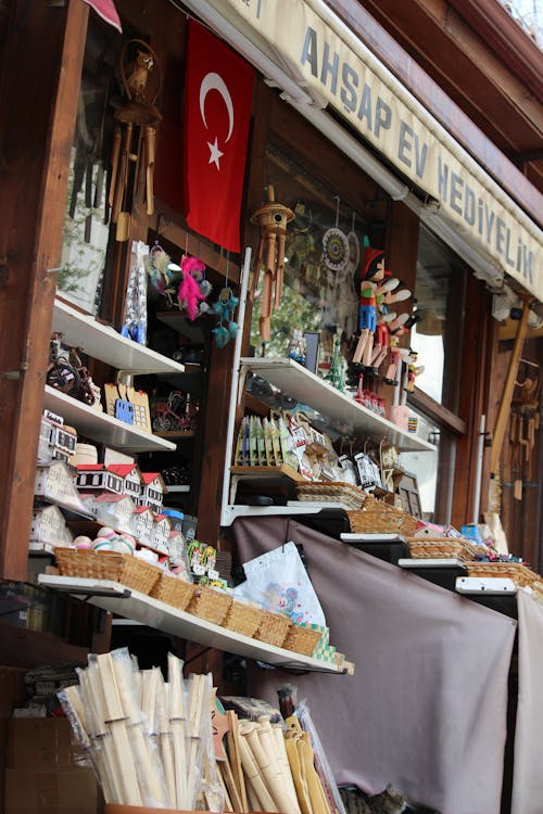 Market Stall with Turkey Flag